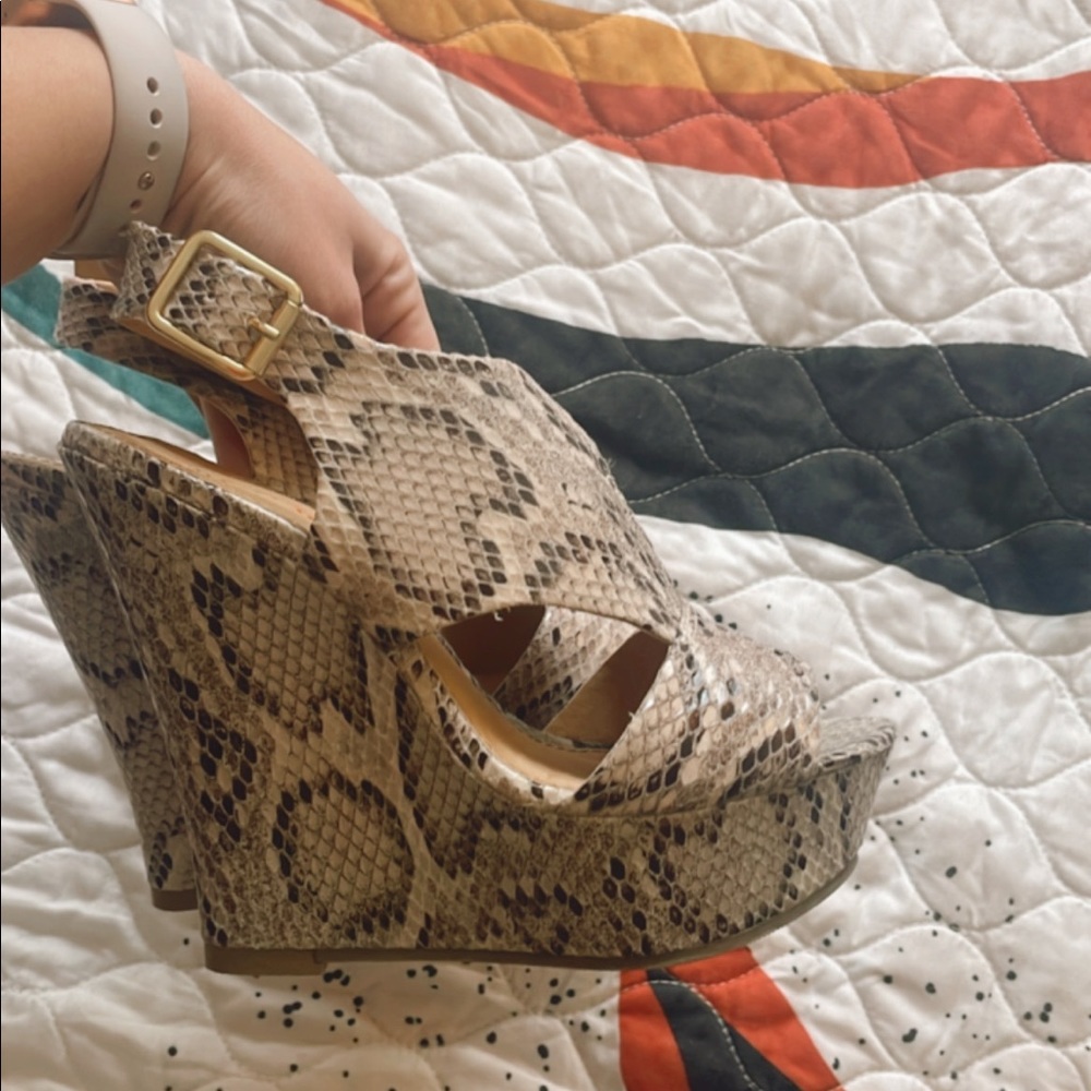 Just Fab Snakeskin heels